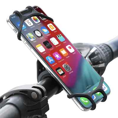 #ad Universal Phone Bracket Cell Phone Holder Base MTB Road Bike Shockproof Elastic $7.98