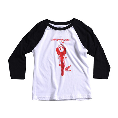 #ad Factory Effex Honda Bike Youth Baseball Shirt White Black S 21 83310 $24.02