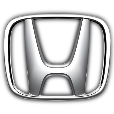 #ad Honda Silver Logo Shaped Vinyl Decal Sticker $4.99