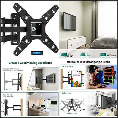 And Full Extension Tv Tilt Mount Motion Wall Swivel Most Inch 13 45 Fla Flat $23.30