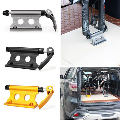 #ad 1X Bike Bicycle Car Roof Rack Carrier Quick Release Alloy Fork Lock Mounted Rack $24.35