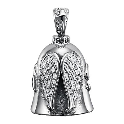#ad White Winged Motorcycle Bell Angel Guardian Biker Riding Bell $7.35