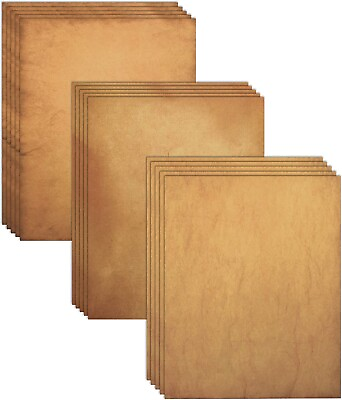 48 Pack Antique Stationary Parchment Paper 8.5″x 11″ Vintage Paper for Writing $13.99