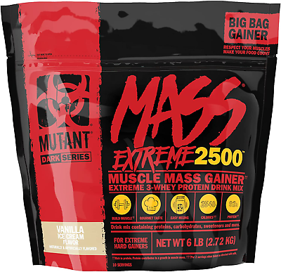 Mutant Mass Extreme Gainer – Whey Protein Powder – Build Muscle Size and Strengt $58.15