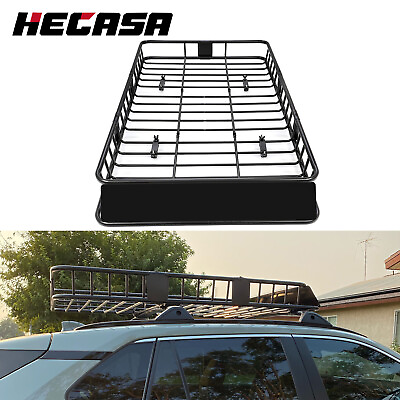 #ad Roof Rack Basket Rooftop Cargo Carrieramp;Extension Top Luggage Holder 64quot; For SUV $90.00