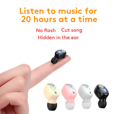 Mini Invisible Bluetooth 5.0 Headphone TWS Wireless Earphone Single Car Earbud $8.49