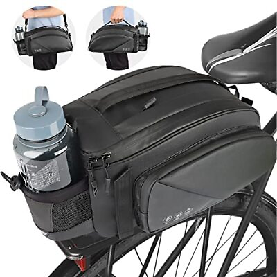 #ad Bike Rack Bag 12L Bike Trunk Reflective Rear Bag Waterproof Bicycle $42.92