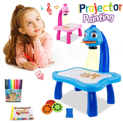 #ad Children Led Projector Art Drawing Table Toys Kids Painting Board Desk Xmas Gift $19.52