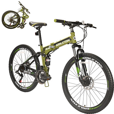 #ad 26quot; Folding Bike Full Suspension Mountain Bike 21 Speed Mens Womens Bicycle New $269.00