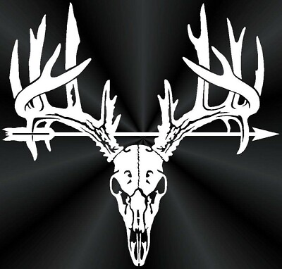 #ad Bow Hunting Deer Skull Car Window Vinyl Decal Truck Graphic Arrow Sticker $31.00