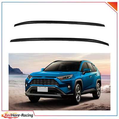 #ad #ad Roof Side Rail For Toyota Rav4 Roof Rack Cargo Luggage Carrier Set BLK 2019 2020 $90.31