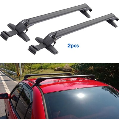 #ad Car Roof Rack Cross Bar Universal Car Rack Luggage Carrier Lockable with Keys $176.05