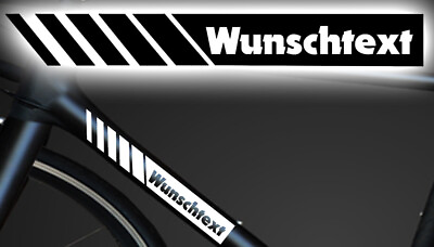 #ad 1x WUNSCHTEXT 20cm Fahrrad Aufkleber Auto Domain Beschriftung Schriftzug Bike x1 EUR 2.99