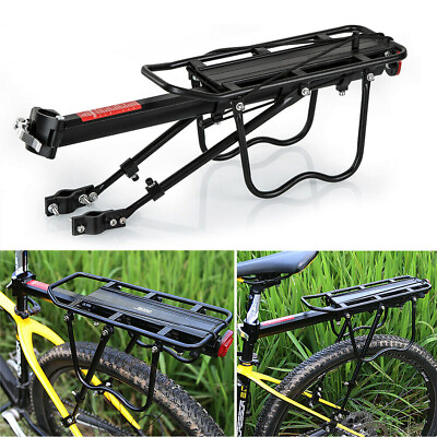 #ad Bicycle Outdoor Mountain Bike Black Rear Pannier Carrier Rack Seat Post Kit new $62.49