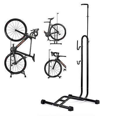 #ad Upright Bike Stand Premium Vertical amp; Horizontal Adjustable Bicycle Floor P... $79.99