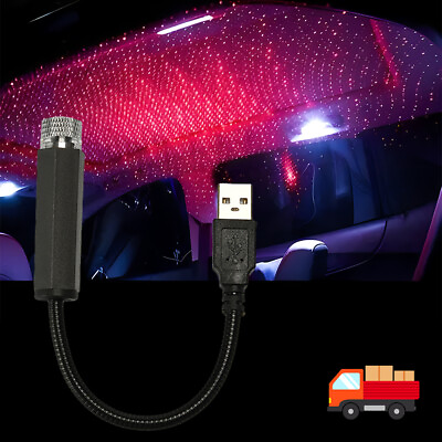 #ad 2 Pack USB Star Night Light Projector for Car Bedroom Interior Decor Galaxy $11.55