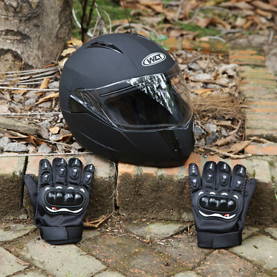 #ad DOT Motorcycle Men Full Face Helmet w Gifts Flip Up Modular Street Bike Scooter $57.99