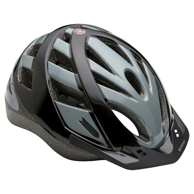 Schwinn Fit Function Adult Mountain Helmet Gray Black Dual Fit Ventilation NWT $29.99