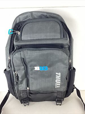 #ad Thule Sweden Backpack Grey Safe Zone Compartment B1G Big Ten Logo New $75.00