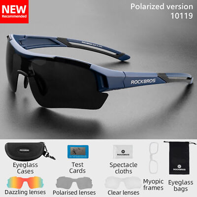 ROCKBROS 3 Lens Polarized Cycling Sunglasses UV400 Bike Glasses Sports Eyewear $19.98