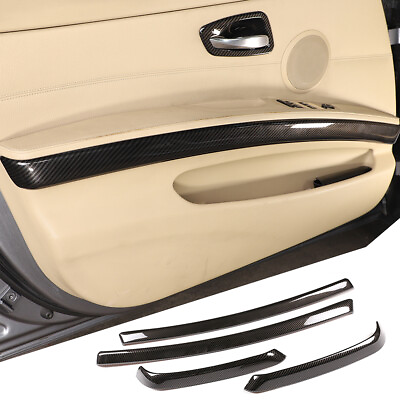 #ad Carbon Fiber ABS Interior Door Panel Trim Cover For BMW 3 series E90 Sedan 05 12 $59.99