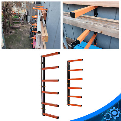 #ad Six Level 660 lb Capacity Lumber Storage Rack Wall Mount both Indoor and Outdoor $40.00