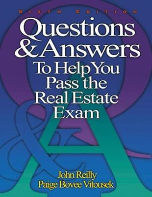 #ad #ad Questions amp; Answers to Help You Pass the Real Estate Exam Reilly John paper $12.39
