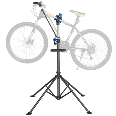 #ad Folding Adjustable Bike Repair Stand Workstand Bicycle Rack Holder w Tool Tray $49.99