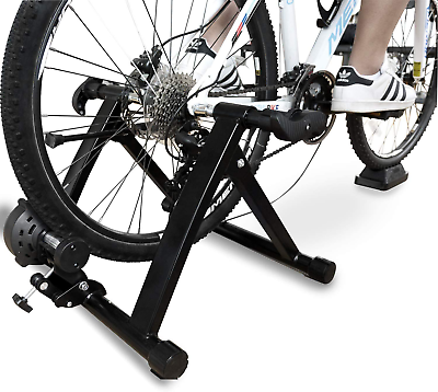 #ad Bike Trainer Stand Steel Bicycle Exercise Magnetic Stand with Front Wheel Riser $100.99