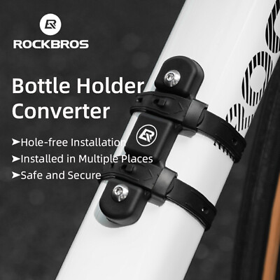 #ad ROCKBROS Bottle Holder Converter Intergrated Bottle Cage Mount Silicone Strap $11.99