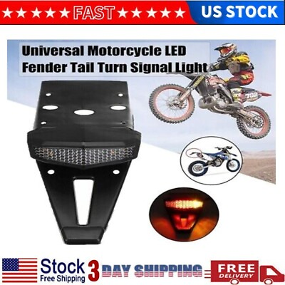 #ad LED Rear Fender Brake Stop Tail Light Turn Signal For Dirt Bike Accessories New $19.13