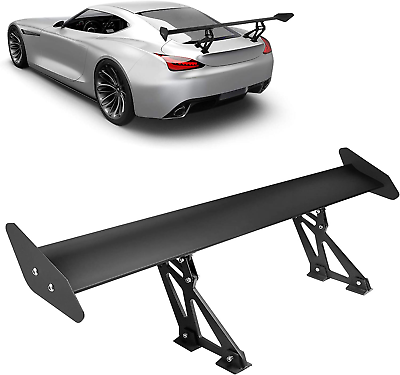 #ad GT Wing Spoiler 43.3 Inch Lightweight Aluminum Single Rear Wing Adjustable Angl $63.99