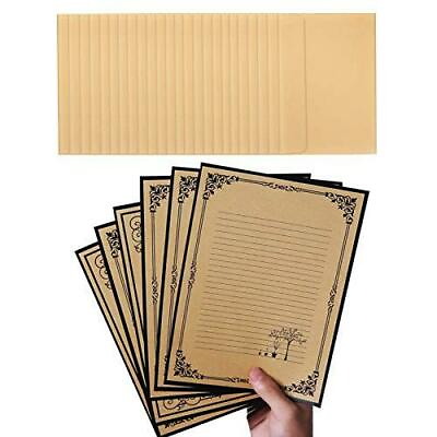#ad NUIBY Total 72PCS Vintage Design Stationary Paper and Envelope Set 48 Lined $14.09