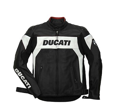 #ad #ad Ducati Motorbike Jacket Men Leather Cowhide Racing Sports Motorcycle Jacket CE $169.99