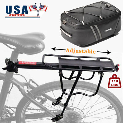 Rear Bike Rack Mountain Bicycle Cargo Luggage Carrier Pannier HolderStorage Bag $38.89