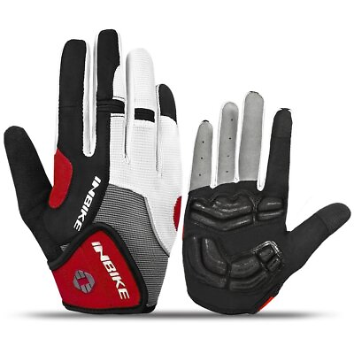 #ad #ad Touch Screen Bike Gloves Full Finger Gel Padded Mountain Bike Gloves for Men ... $36.33