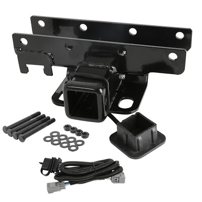 #ad 2quot; Trailer Hitch Receiver Kit Rear Bumper Tow for 2007 2018 Jeep Wrangler JK $69.59