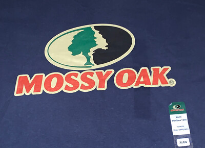#ad #ad M Mossy Oak Navy Logo Short Sleeve Tee Tree 100% Cotton MO1 $10.98