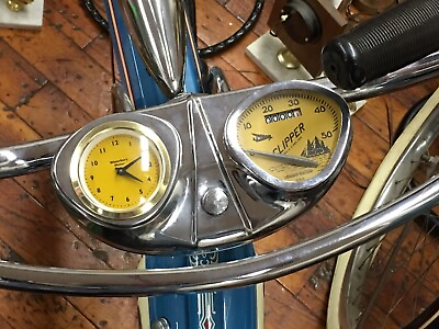#ad Stewart Warner bicycle speedometer GOLD clock. COOL bike accessory SCHWINN ETC. $160.00