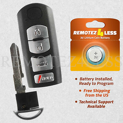 For 2009 2010 2011 2012 2013 Mazda 6 Replacement Remote Smart Car Key Fob 4b $34.95
