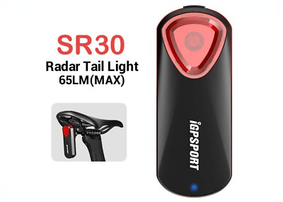 #ad SR30 Radar Tail Light Smart Rear Bike Light Brake Sensor LED Cycling Taillights $203.13