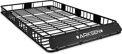 #ad 84 X 50 Inch Universal Extra Wide 150LB Heavy Duty Roof Rack Cargo with Extensio $351.99