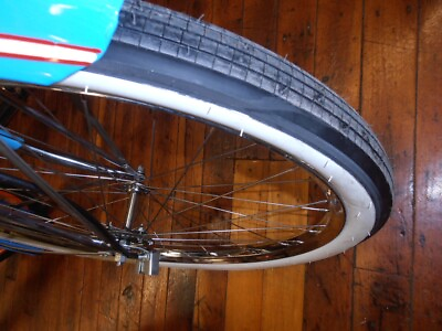 #ad WHITEWALL 26 X 2.125 balloon bicycle tires BRICK TREAD Schwinn Columbia BLEMS $54.00