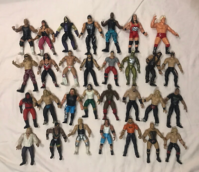 #ad #ad Vintage 80’s amp; 1990#x27;s WWE Wrestling Figures Bundle Lot Toy Silicone Figures $128.70