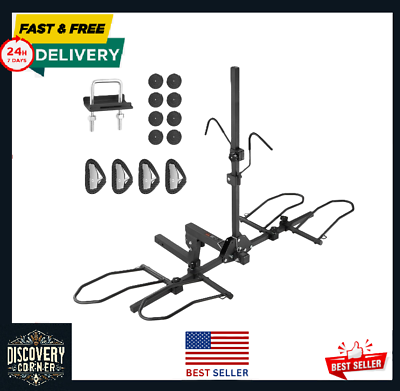 #ad #ad 2 Fat Bike Rack Carrier Vehicle Mount Truck Hitch Heavy Duty Folding With Lock $159.89