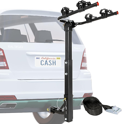 #ad 2 Bike Hitch Mount Rack with 1 1 4quot; and 2quot; Hitch for Cars Trucks Suvs Tiltabl $78.99