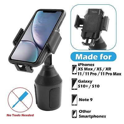 #ad Universal Adjustable Car Phone Mount Cup Holder Cradle Stand For Cellphone $13.49