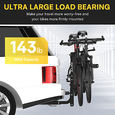 #ad 2 Bike Carrier Rack Premium Hitch Mount Swing Down Bicycle Rack W 2quot; Receiver $55.99