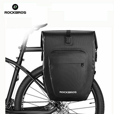 #ad ROCKBROS Cycling Rear Seat Bag Waterproof Pannier Cycle Bike Rack Pack Travel $89.99