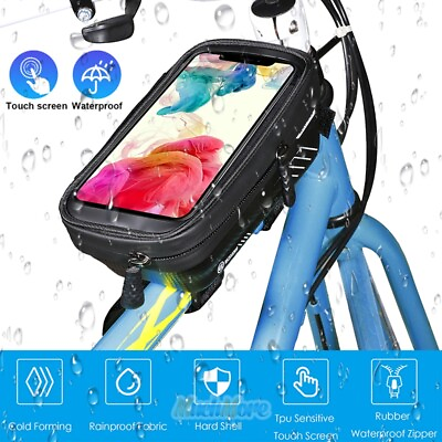 #ad #ad Bicycle Cycling Bike Front Top Tube Frame Bag MTB Waterproof Phone Holder Case $12.99